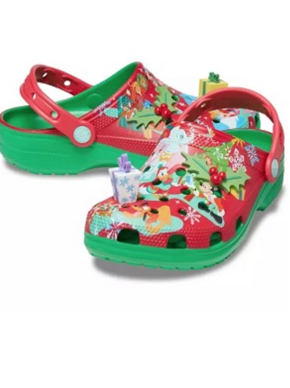 Crocs Disney Parks Christmas Clogs Holiday Mickey & Friends - Kids Size 12